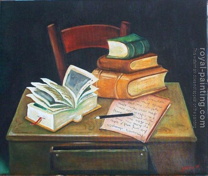 Fernando Botero : Still Life With Books Naturaleza Muerta Con Libros